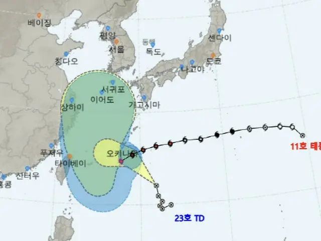 台風11号、朝鮮半島上陸？…韓国気象庁、予測シナリオ発表（画像提供:wowkorea）