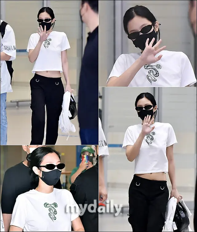”V（BTS）と熱愛説”JENNIE（BLACKPINK）、空港で着用していたTシャツの「価格」が話題に（画像提供:wowkorea）