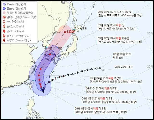 資料＝韓国気象庁提供（画像提供:wowkorea）