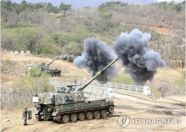 韓国の自走砲Ｋ９（資料写真）＝（聯合ニュース）