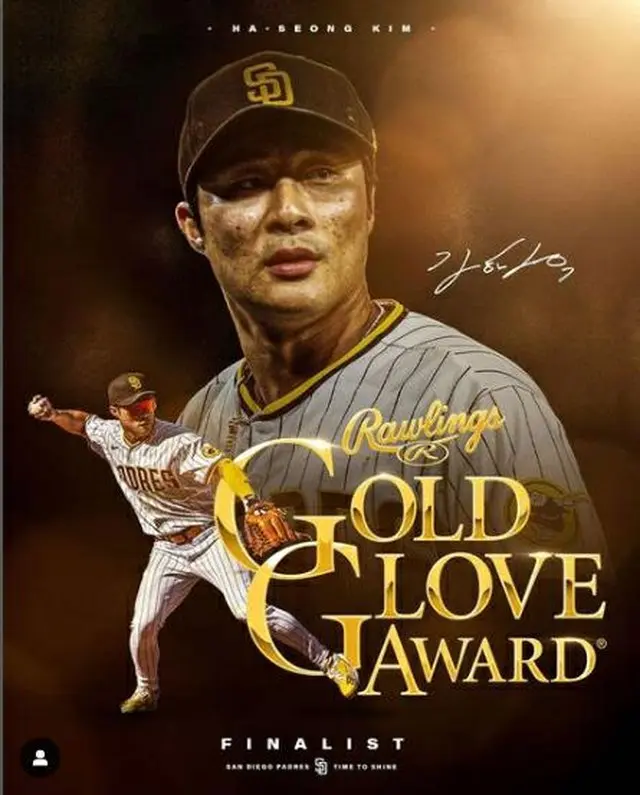 パドレスのキム・ハソン、MLBゴールドグラブ賞NL遊撃手最終候補に…韓国人初受賞なるか（画像提供:wowkorea）