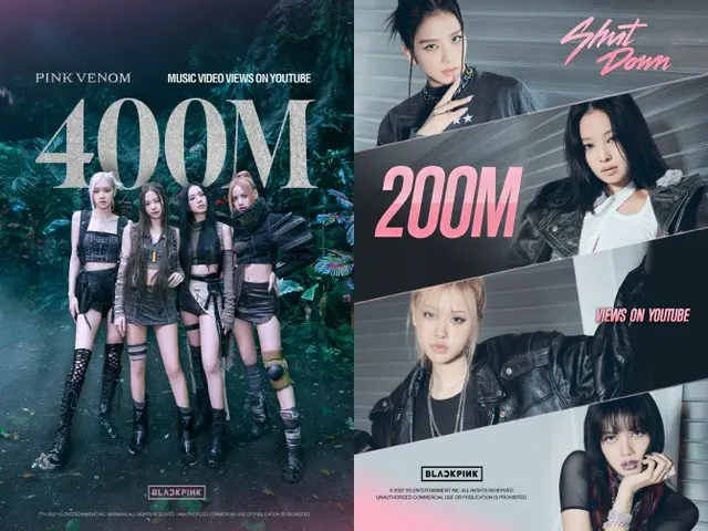 「BLACKPINK」MV、「Pink Venom」が4億、「Shut Down」が2億再生回数を突破！（画像提供:wowkorea）