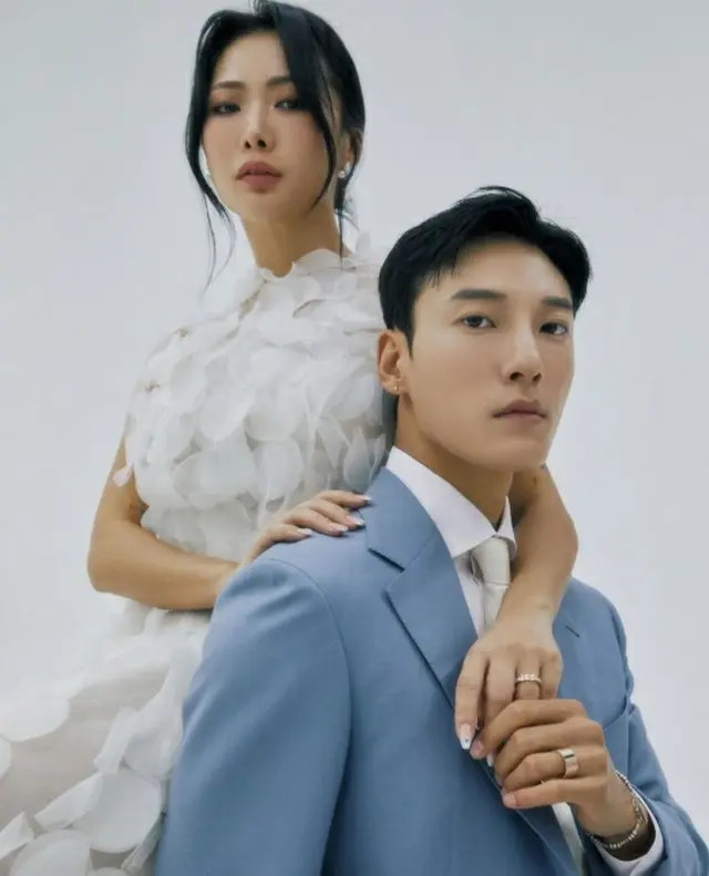 ”結婚＆妊娠発表”Honey J、年下夫とのウェディング写真公開（画像提供:wowkorea）