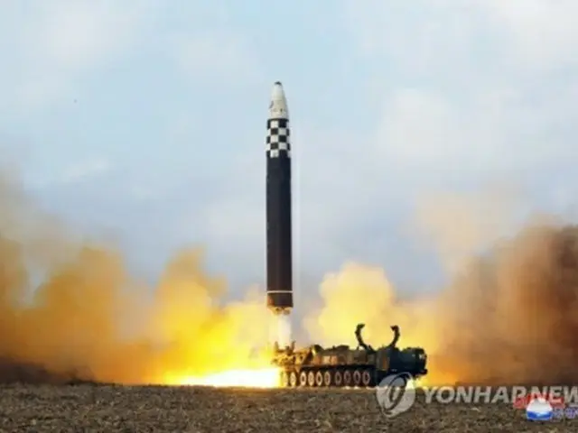 朝鮮中央通信は１９日、新型ＩＣＢＭの発射実験が１８日に行われたと報じた＝（聯合ニュース）≪転載・転用禁止≫