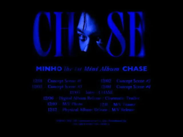 「SHINee」ミンホ、ソロデビューアルバム「CHASE」のスケジュール公開…鋭いまなざしのビジュアルで期待大（画像提供:wowkorea）