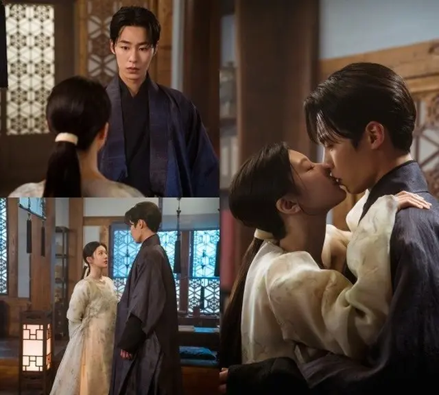 16日、tvN「還魂:光と影」側はチャン・ウクとチン・ボヨンのびっくりスキンシップが盛り込まれたスチールを公開し、本格的な結婚後のロマンスの予告をした（画像提供:wowkorea）