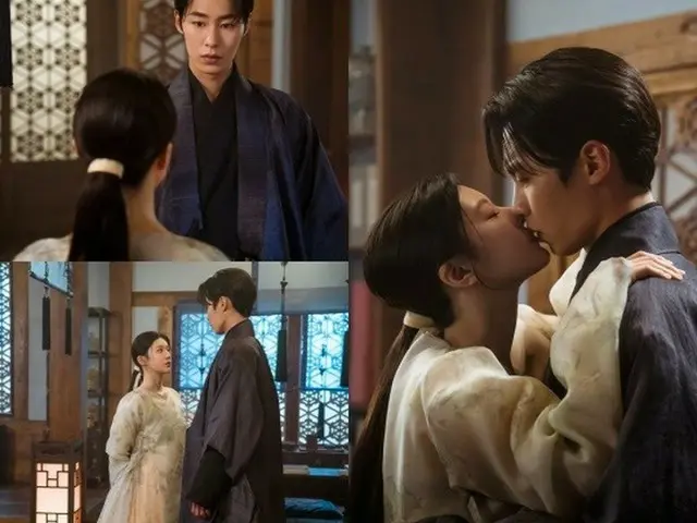 16日、tvN「還魂:光と影」側はチャン・ウクとチン・ボヨンのびっくりスキンシップが盛り込まれたスチールを公開し、本格的な結婚後のロマンスの予告をした（画像提供:wowkorea）