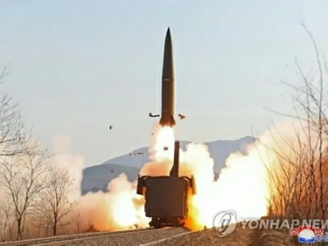 北朝鮮が過去に公開したミサイル発射の様子＝（朝鮮中央通信＝聯合ニュース）≪転載・転用禁止≫