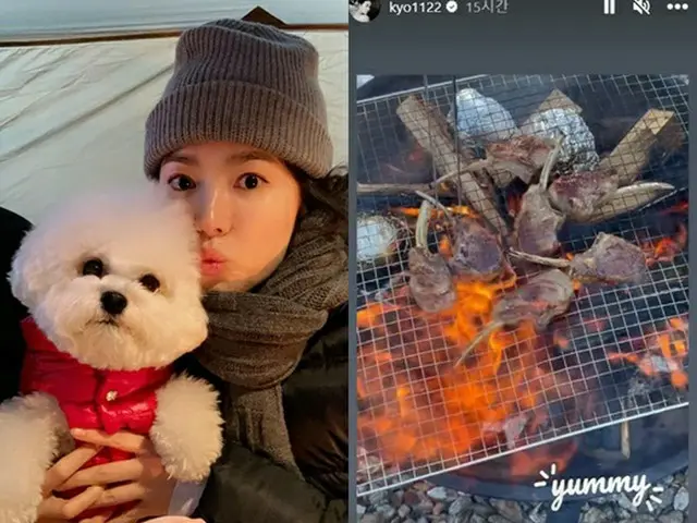 女優ソン・ヘギョ、冬空の下BBQを楽しむ日常公開…Netflix「ザ・グローリー」の写真削除要請の誤解も”打撃なし”（画像提供:wowkorea）
