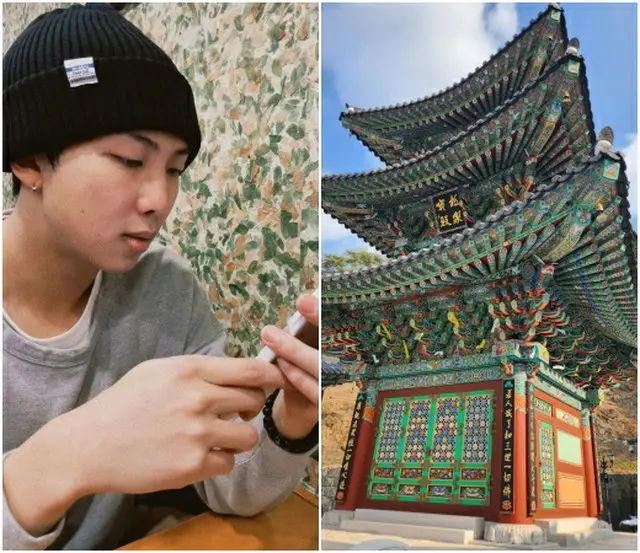 RM（BTS）、公共交通機関を利用し華厳寺を訪問…住職の徳談を聞く（画像提供:wowkorea）