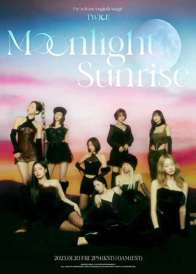 「TWICE」、先行公開英語シングル「MOONLIGHT SUNRISE」…9人全員集合のティザー初公開（画像提供:wowkorea）