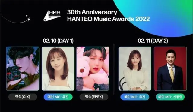 シン・ドンヨプ＆「CIX」ヒョンソク＆「EPEX」ペクスン、「HANTEO MUSIC AWARDS」MCに抜てき（画像提供:wowkorea）