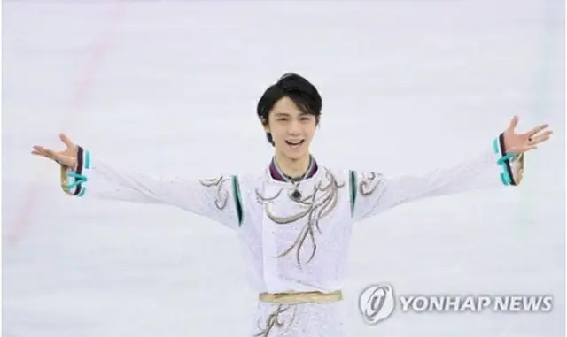 2018年平昌冬季五輪のフィギュアスケート男子で五輪2連覇を達成した時の羽生結弦＝（聯合ニュース）