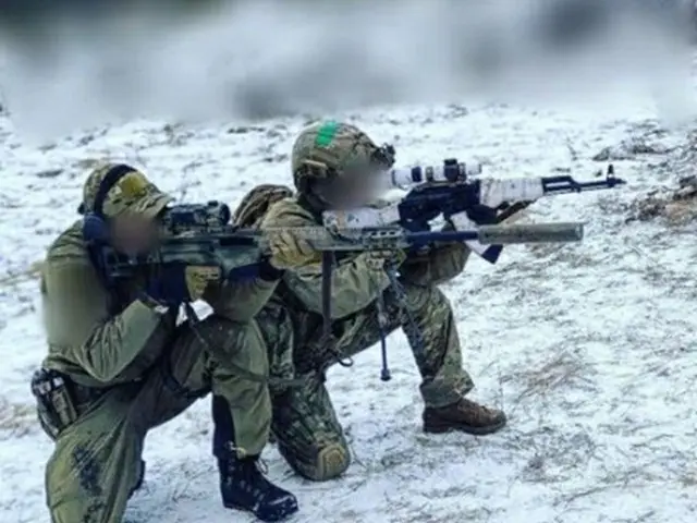 ウクライナで作戦に参加する外国人部隊（提供写真）＝（聯合ニュース）≪転載・転用禁止≫