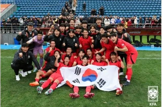 Ｕ２０韓国代表（大韓サッカー協会提供）＝（聯合ニュース）≪転載・転用禁止≫