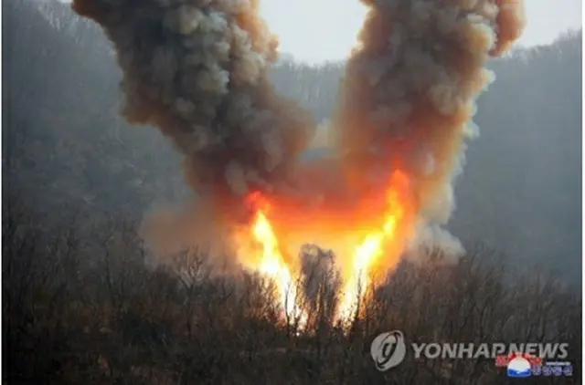 北朝鮮の朝鮮中央通信は戦術核運用部隊が18～19日に「核反撃仮想総合戦術訓練」を行ったと報じた＝（朝鮮中央通信＝聯合ニュース）≪転載・転用禁止≫