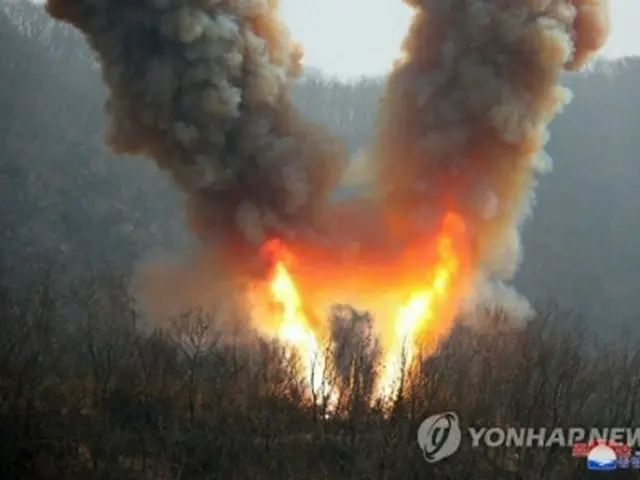 北朝鮮の朝鮮中央通信は戦術核運用部隊が18～19日に「核反撃仮想総合戦術訓練」を行ったと報じた＝（朝鮮中央通信＝聯合ニュース）≪転載・転用禁止≫