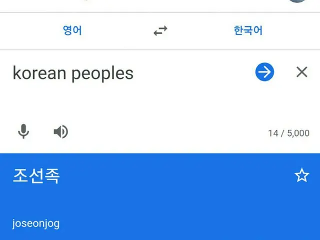 グーグル翻訳で「korean peoples」検索すると「朝鮮族」？韓国教授「直ちに是正を」（画像提供:wowkorea）