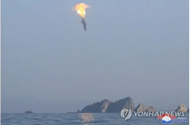 北朝鮮の朝鮮中央通信は２８日、「核空中爆発打撃」方式のミサイル射撃訓練を２７日に実施したと明らかにした＝（聯合ニュース）≪転載・転用禁止≫