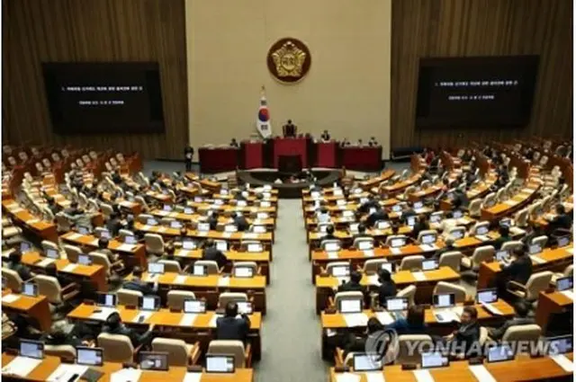 韓国国会の本会議場（資料写真）＝（聯合ニュース）