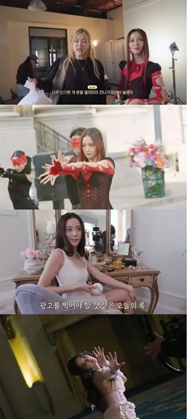 「BLACKPINK」JISOO、ソロ曲「FLOWER」MV撮影現場にROSEが応援訪問（画像提供:wowkorea）