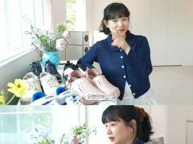 妊娠中の女優ユン・スンアが靴をおすすめしながら、ファンとコミュニケーションを図った。（画像提供:wowkorea）
