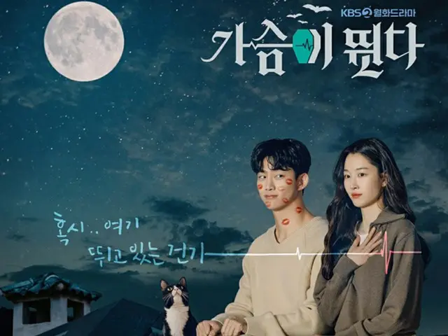 「2PM」テギョン＆ウォン・ジアン、ドラマ「胸が躍る」のポスター公開…月明かりの下のふたり（画像:「胸が躍る」ポスター）