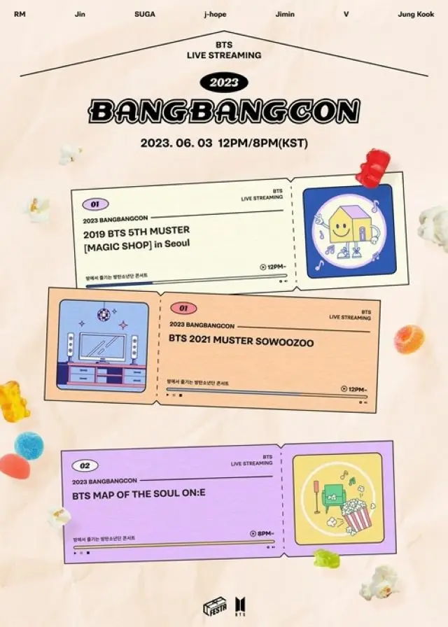 「BTS（防弾少年団）」、きょう（3日）「BANGBANGCON」開催＆ポスター公開…2019年から2021年の公演実況を部屋で楽しむ（画像提供:wowkorea）