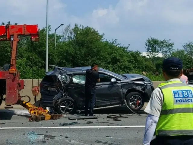 中部高速道路で5台がからむ玉突き事故...4人負傷＝韓国（画像提供:wowkorea）