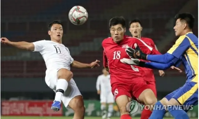 2022年W杯カタール大会アジア予選の韓国対北朝鮮の試合（大韓サッカー協会提供）＝（聯合ニュース）≪転載・転用禁止≫