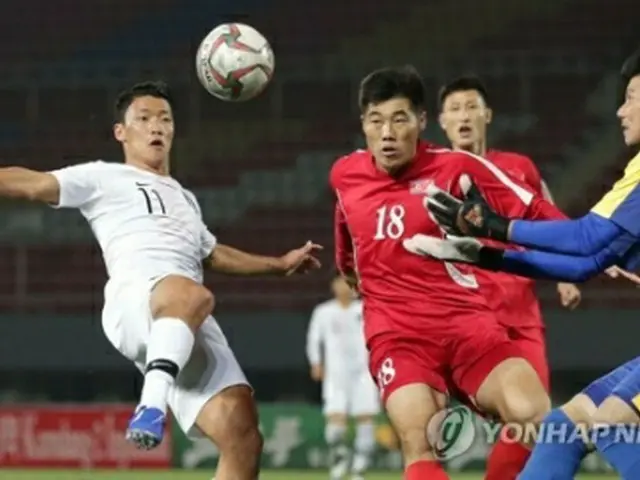 2022年W杯カタール大会アジア予選の韓国対北朝鮮の試合（大韓サッカー協会提供）＝（聯合ニュース）≪転載・転用禁止≫