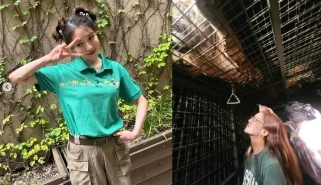 掲載された動物園での記念写真に正反対な反応だ。BoAは「成功したオタク」タイトルを獲得し、ファン・ジョンウムは動物虐待を見物したと非難された。（画像提供:wowkorea）