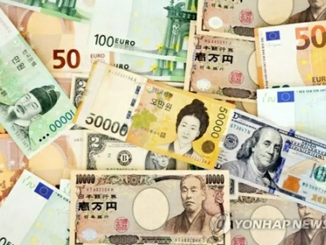 対韓国ウォンで再び円が下落し、１００円＝８９９．５３ウォンとなった＝（聯合ニュース）