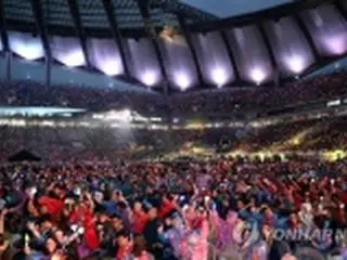 世界スカウト大会のＫ－ＰＯＰ公演　４万人が一つに