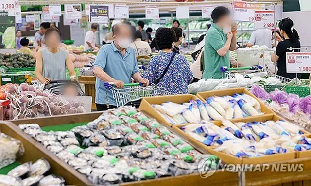 ソウル市内の大型スーパーで買い物をする市民（資料写真）＝（聯合ニュース）