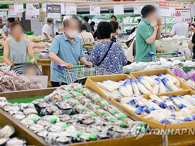 ソウル市内の大型スーパーで買い物をする市民（資料写真）＝（聯合ニュース）