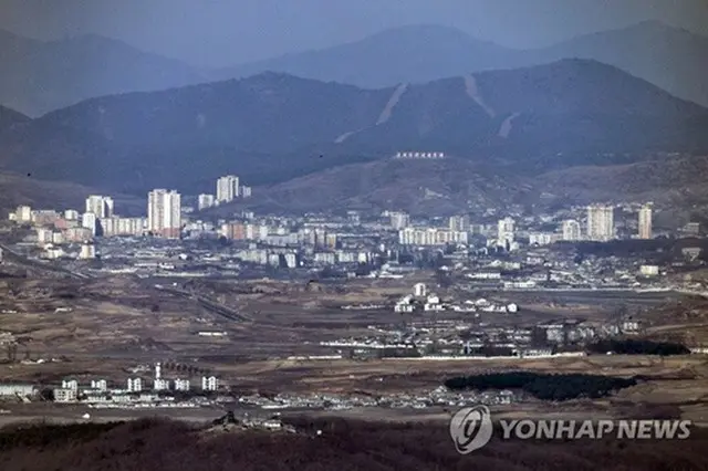 韓国北部の京畿道・坡州から眺めた北朝鮮・開城市の様子（資料写真）＝（聯合ニュース）