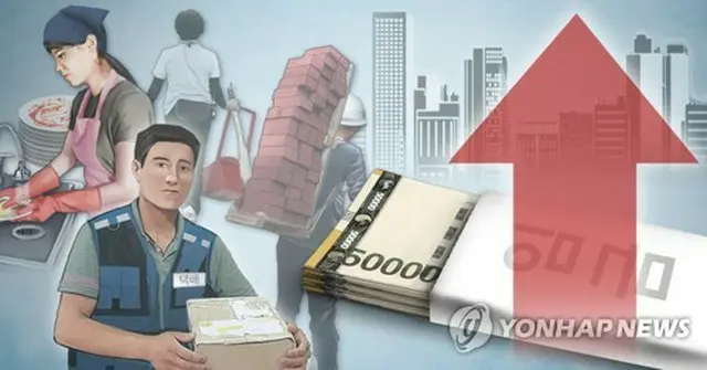 韓国市民団体の調査で会社員の４３．７％が賃金未払いの被害を経験したと答えた（イラスト）＝（聯合ニュース）