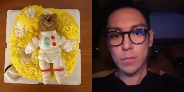 「BIGBANG」出身T.O.P、36歳の誕生日をお祝い...宇宙服を着たくまのケーキで