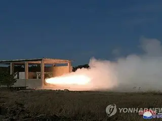 北朝鮮　新型弾道ミサイル向けの固体燃料エンジン実験＝「満足する結果」