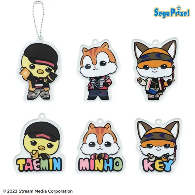 ＜製品情報＞SHINee ANIMAL COORDY アクリルキーチェーン全6種/2023年12月22日から順次登場予定