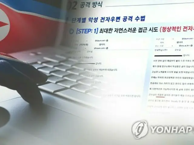 北朝鮮のハッカー集団が韓国人の電子メールアカウントをハッキングしていたことが分かった＝（聯合ニュースＴＶ）