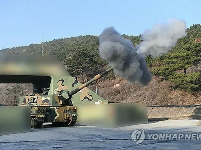 北朝鮮の砲撃に対抗し、韓国軍が５日、海上射撃訓練を実施した（国防部提供）＝（聯合ニュース）≪転載・転用禁止≫