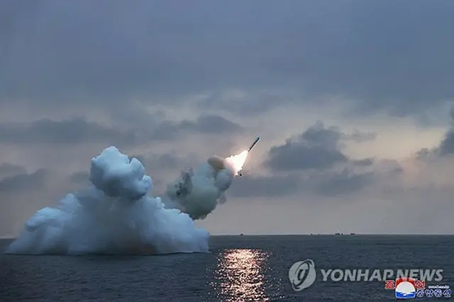 北朝鮮の潜水艦発射巡航ミサイル「プルファサル（火矢）３―３１」（党機関紙「労働新聞」のウェブサイトより）＝（聯合ニュース）≪転載・転用禁止≫