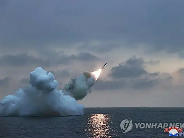 北朝鮮の潜水艦発射巡航ミサイル「プルファサル（火矢）３―３１」（党機関紙「労働新聞」のウェブサイトより）＝（聯合ニュース）≪転載・転用禁止≫