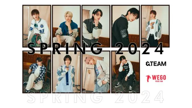 「&TEAM」、WEGO 2024 SPRING & SUMMERのビジュアルモデルに就任！