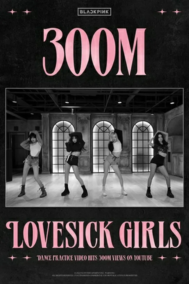 「Ｌｏｖｅｓｉｃｋ　Ｇｉｒｌｓ」の振り付け動画がユーチューブで再生３億回を突破した（ＹＧエンターテインメント提供）＝（聯合ニュース）≪転載・転用禁止≫