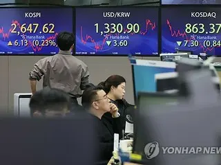 韓国総合株価指数　続伸で始まる