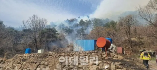 全羅南道順天市で山火事...2時間余りで鎮火