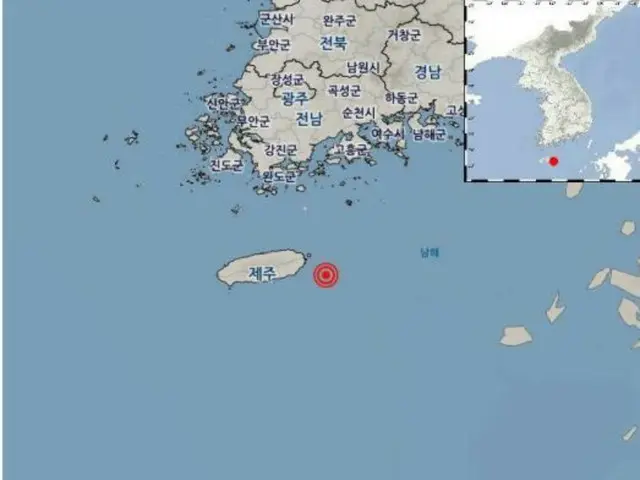 済州島西帰浦東51km海域でM2.0地震＝韓国